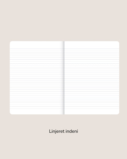 Notesbog i blåt mønster