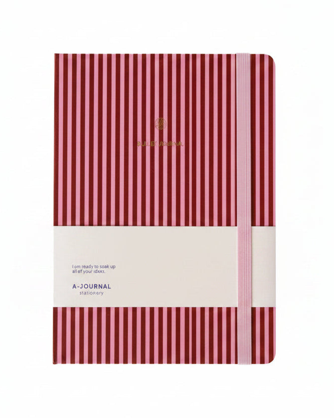 Bullet journal i pink/rød