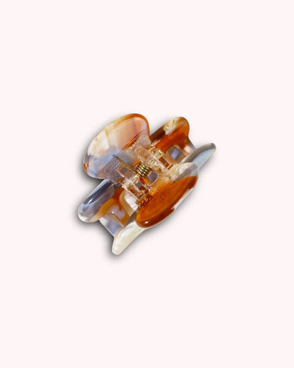 Mini hårklemme - amber
