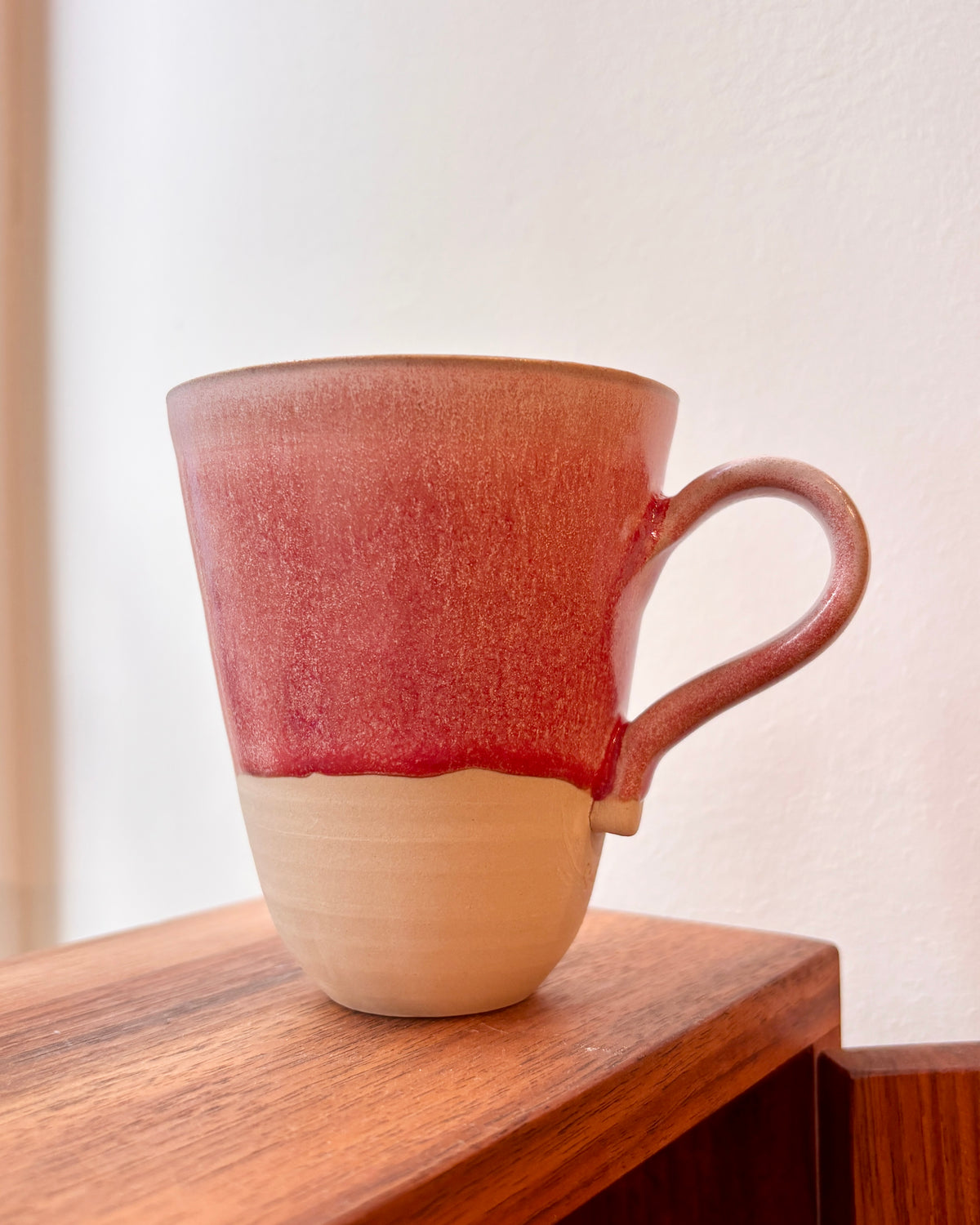 Hånddrejet kaffekop - pink