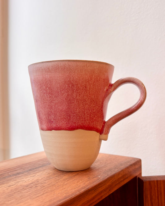 Hånddrejet kaffekop - pink