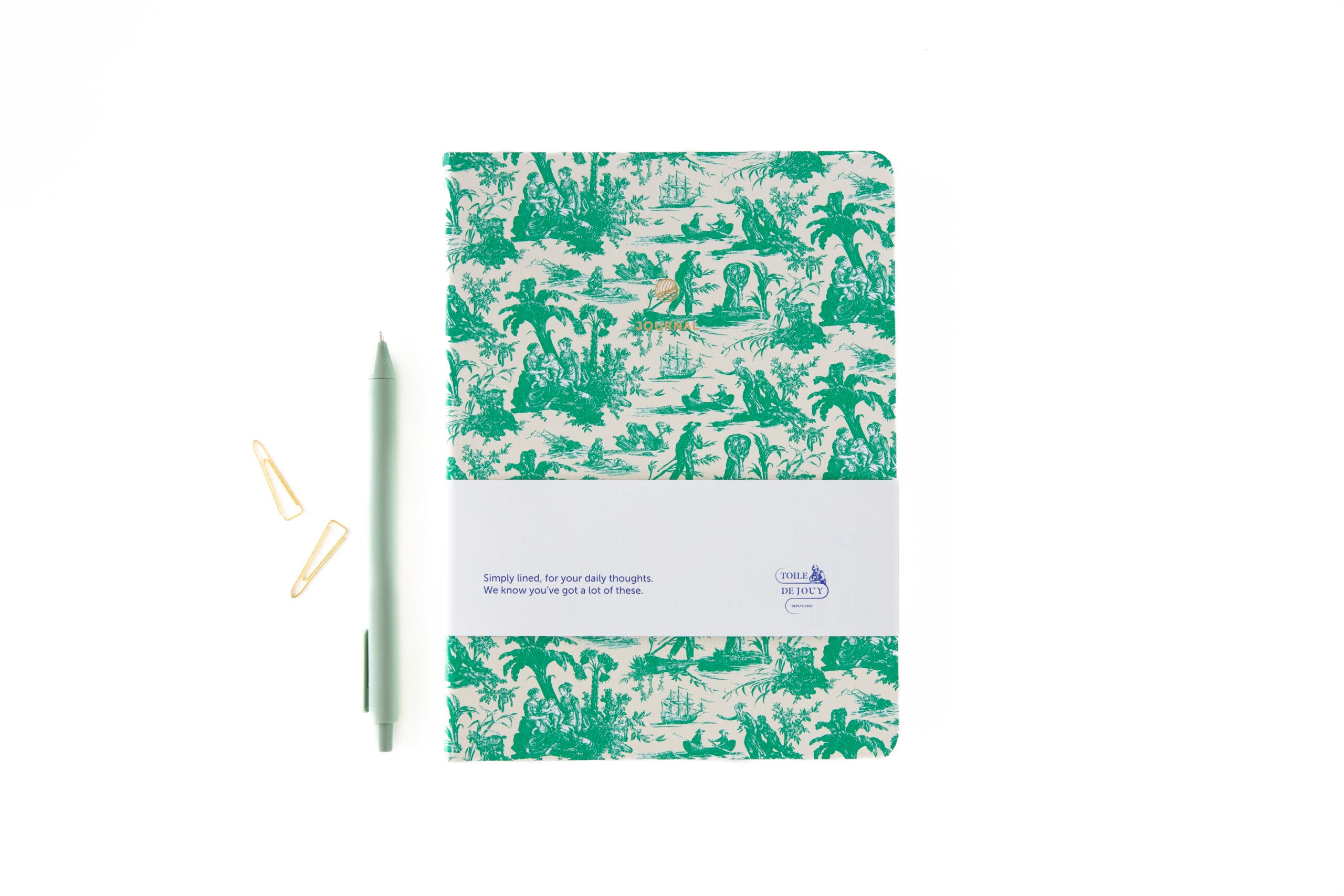 Notesbog - grøn/beige mønster