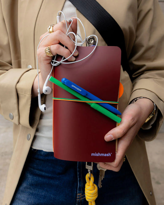 Cover for calendar + accompanying elastic bands