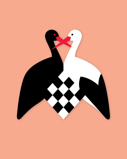 Flet selv fulg - Stork